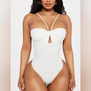 Fashion Nova Brunch And Mimosas Bodysuit - Ivory (NWT)